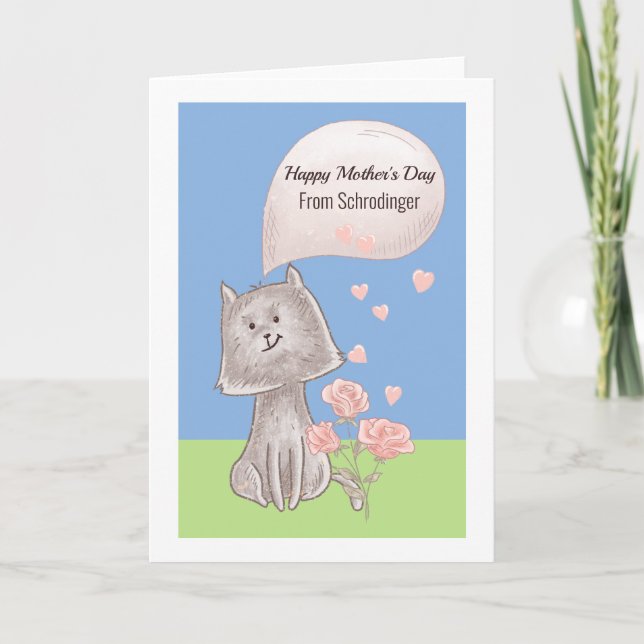 Carte Joyeuse Journée des mères personnalisées du chat (Devant)