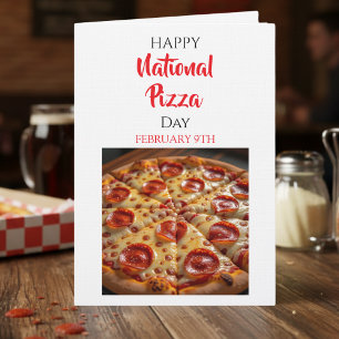Carte Joyeuse Journée nationale de la pizza 9 février