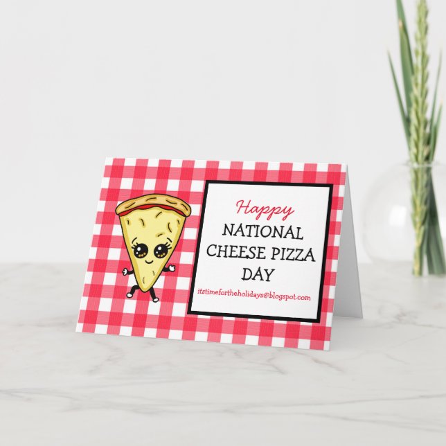 Carte Joyeuse journée nationale de la pizza au fromage 5 (Devant)