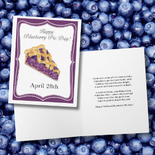 Carte Joyeuse Journée nationale de la tarte aux bleuets 