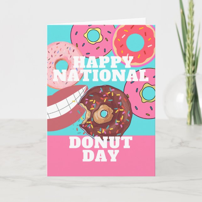 Carte Joyeuse Journée nationale des beignes en juin (Devant)