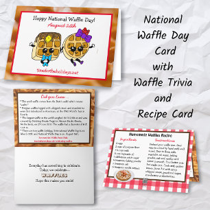 Carte Joyeuse Journée nationale des gaufres + Recette