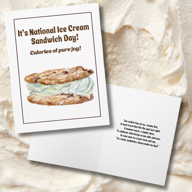 Carte Joyeuse Journée nationale des sandwichs à la crème (Créateur téléchargé)