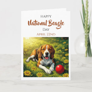 Carte Joyeuse Journée nationale du Beagle   22 avril