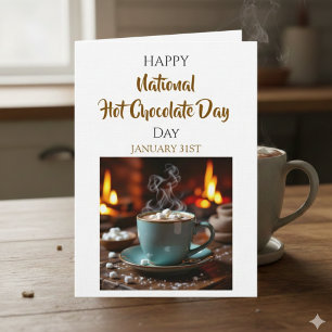Carte Joyeuse Journée nationale du chocolat chaud 31 j
