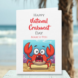 Carte Joyeuse Journée nationale du crabe   9 mars