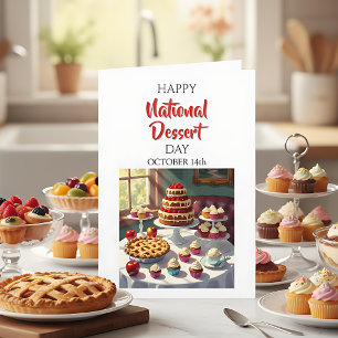 Carte Joyeuse Journée nationale du dessert   14 octobre
