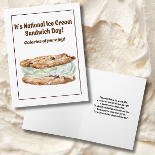 Carte Joyeuse Journée nationale du sandwich de glace le 