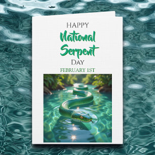 Carte Joyeuse Journée nationale du serpent 1er février