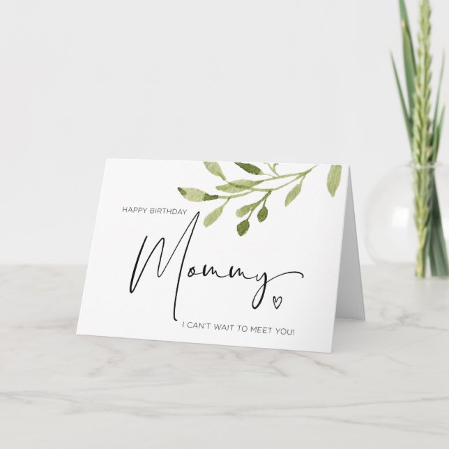Carte Joyeuse maman d'anniversaire de Baby Bump Nouveau  (Devant)
