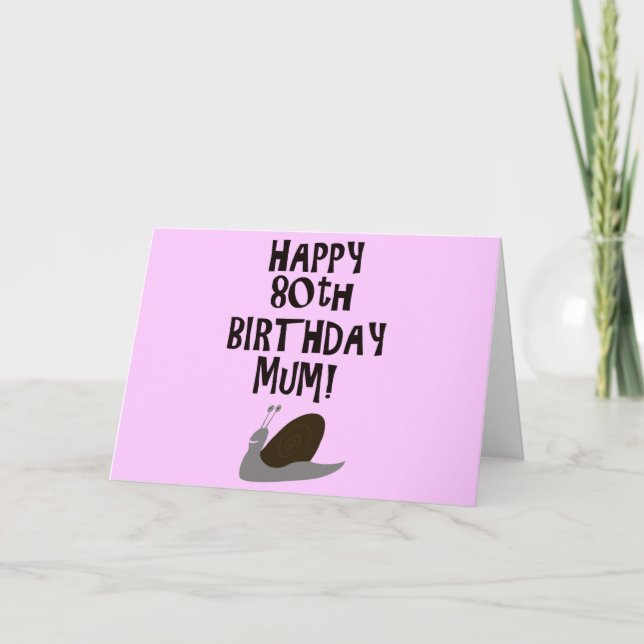 Carte Joyeuse maman du 80e anniversaire ! (Devant)