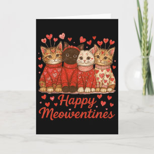 Carte Joyeuse Meowentines Mignonne Saint Valentin Amoure