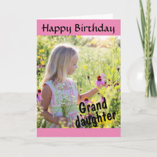 Carte Joyeuse Petite-fille d'anniversaire Photo personna