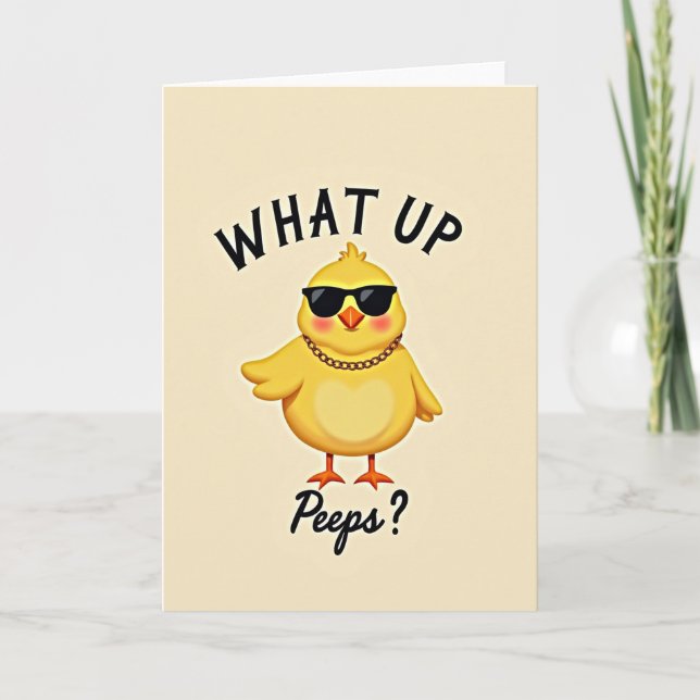 Carte Joyeuse Poulette Cool (Devant)
