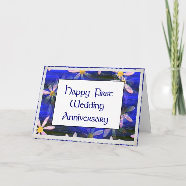 Carte Joyeuse première année de mariage (Devant)