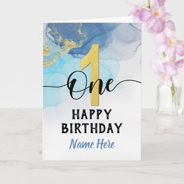 Carte Joyeuse première femme d'anniversaire Pastel Rainb (Orchidée)