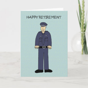 Carte Joyeuse retraite à l'agent de police
