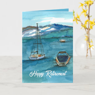 Carte Joyeuse retraite Bateau à voile Félicitations