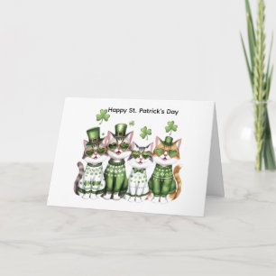 Carte Joyeuse Saint-Patrick chats