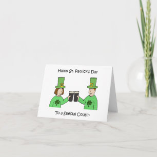 Carte Joyeuse Saint-Patrick Cousin