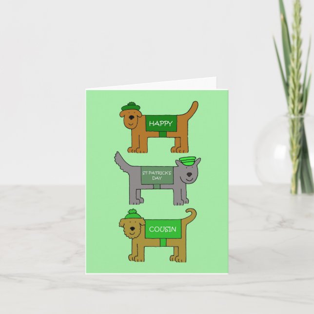 Carte Joyeuse Saint-Patrick Cousin (Devant)