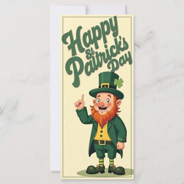 Carte Joyeuse Saint-Patrick Mignon Lutins (Devant)