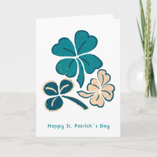 Carte Joyeuse Saint Patrick`s day Clover Shamrock Dessin