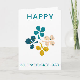Carte Joyeuse Saint Patrick`s day Clover Shamrock Dessin