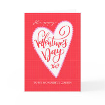 Joyeuse Saint-Valentin à ma cousine au grand cœur