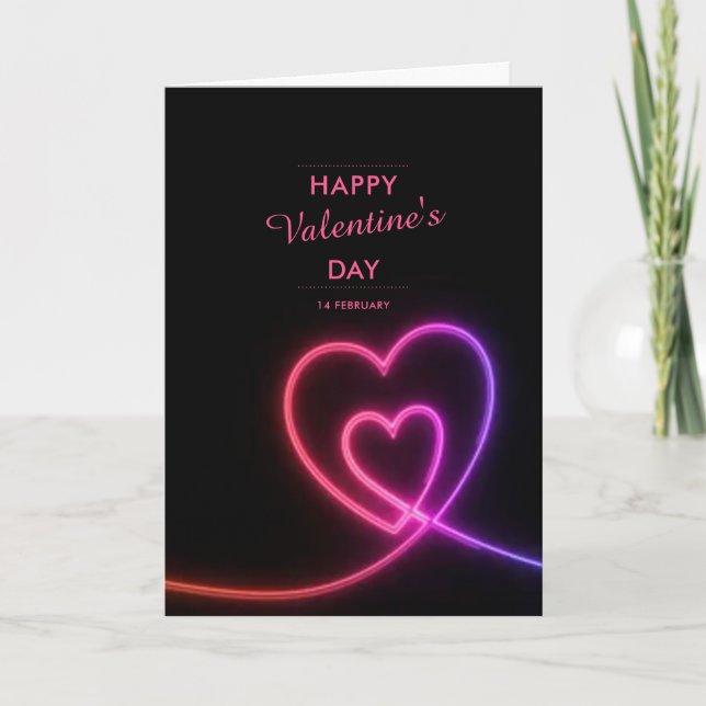 Carte Joyeuse Saint-Valentin à Marque Personnalisée. 14  (Devant)