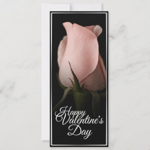 Carte Joyeuse Saint-Valentin avec rose rose