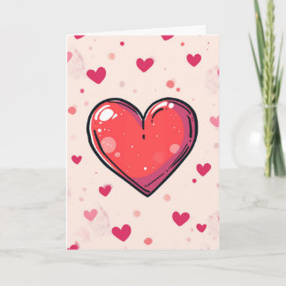 Carte Joyeuse Saint-Valentin - Cœur Peint