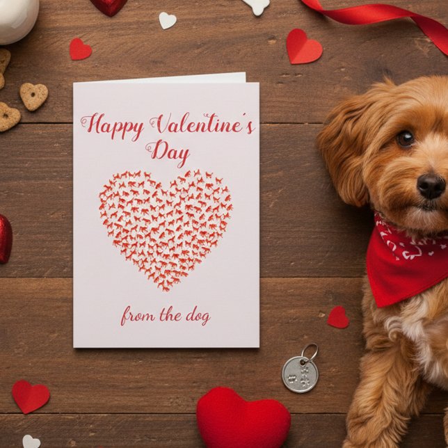 Carte Joyeuse Saint-Valentin du chien de compagnie (Créateur téléchargé)