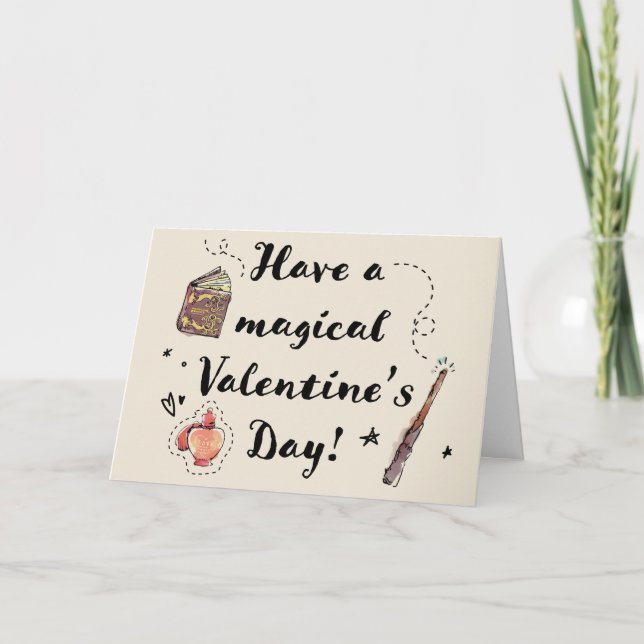 Carte Joyeuse Saint-Valentin Magique (Devant)