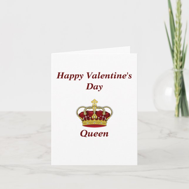 Carte Joyeuse Saint-Valentin Reine (Devant)