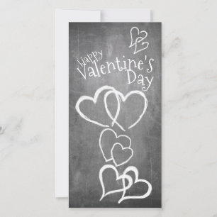 Carte Joyeuse Saint-Valentin sur un tableau noir