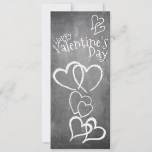 Carte Joyeuse Saint Valentin sur un tableau noir