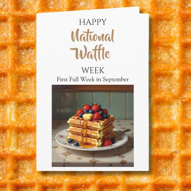 Carte Joyeuse Semaine Nationale du Waffle (Créateur téléchargé)