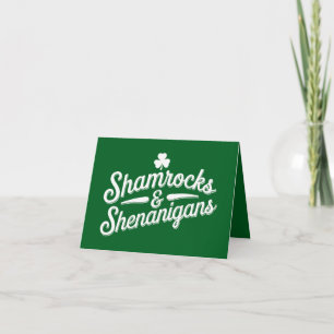 Carte Joyeuse St Patrick Chance Trèfle&Shenanigans