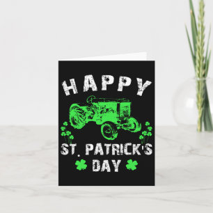 Carte Joyeuse St Patrick Tracteur Drôle Garçons Tout-pet