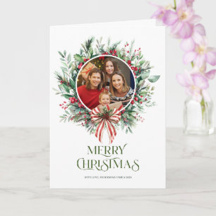 Carte Joyeuse typographie de Noël Photo personnalisée