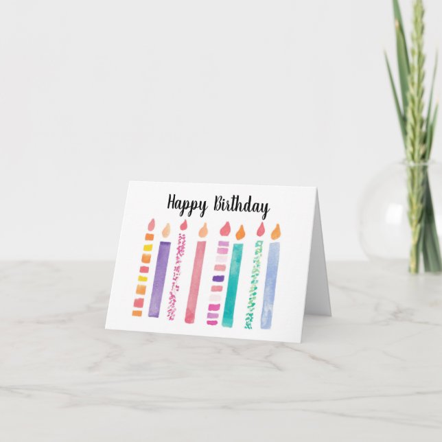 Carte Joyeuses bougies d'anniversaire (Devant)