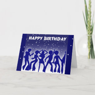Carte Joyeuses danseuses disco d'anniversaire