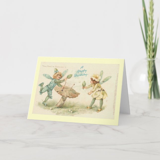 Carte Joyeuses Féeries d'anniversaire (Devant)