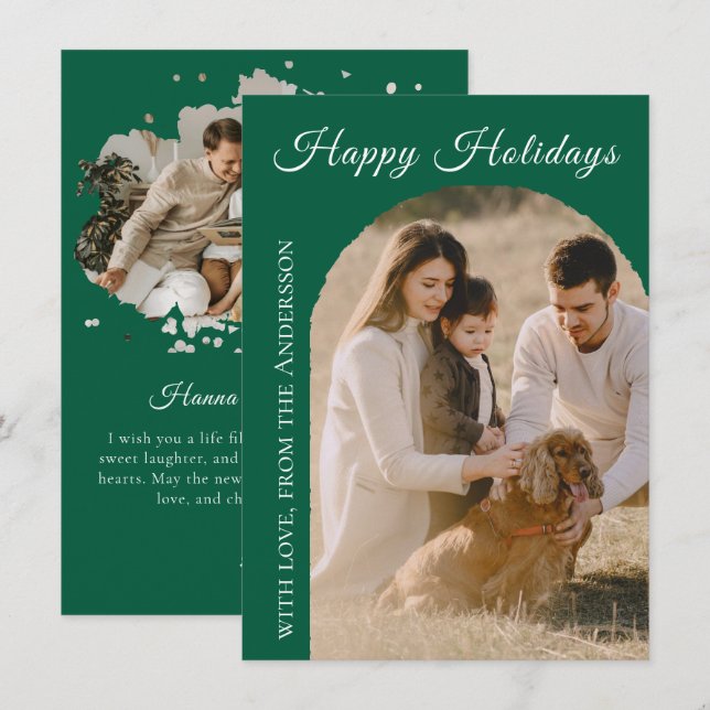 Carte Joyeuses Fêtes Arche 2 Photo (Devant / Derrière)