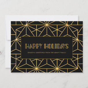 Carte Joyeuses fêtes Art déco rétro Noël
