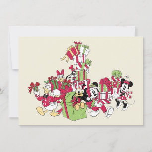 Carte Joyeuses Fêtes   Cadeaux de Noël de Mickey et ses 