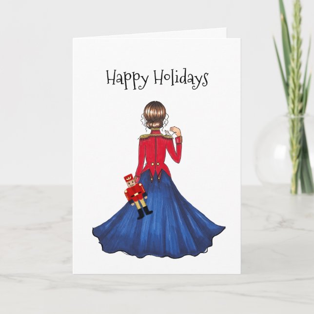 Carte Joyeuses fêtes - Clara, la souris, Le Casse-Noix (Devant)