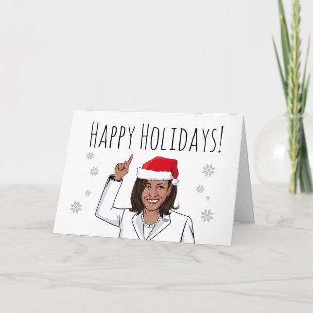 Carte Joyeuses fêtes de Kamala Harris (Devant)