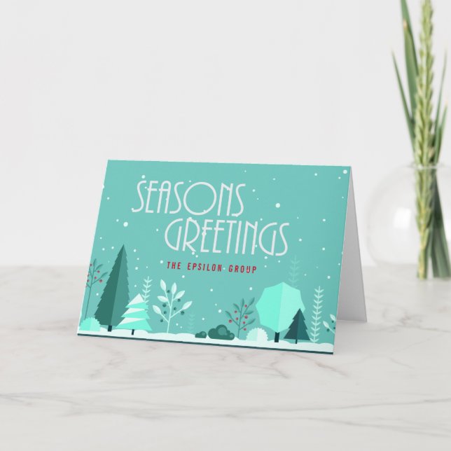 Carte Joyeuses Fêtes d'hiver pour entreprises (Devant)